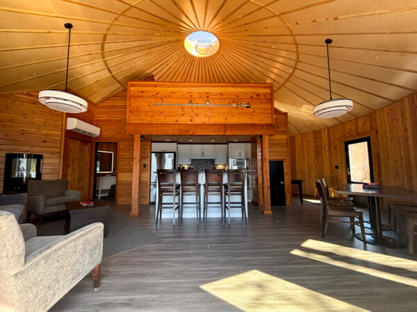 Luxury Cedar Yurt Kitchen