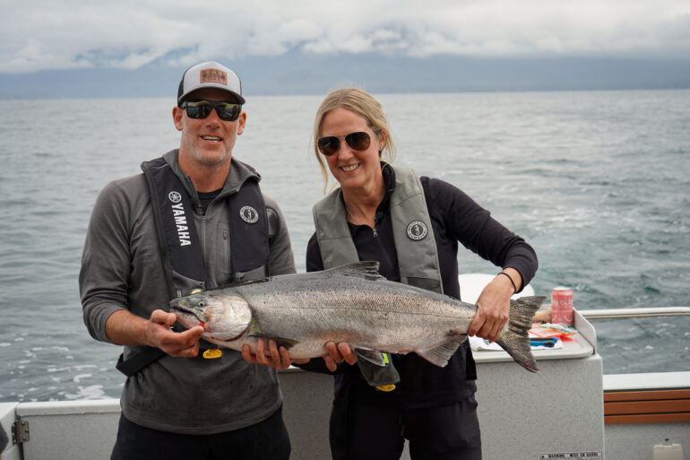 A Chinook Salmon caught in Nootka Sound
